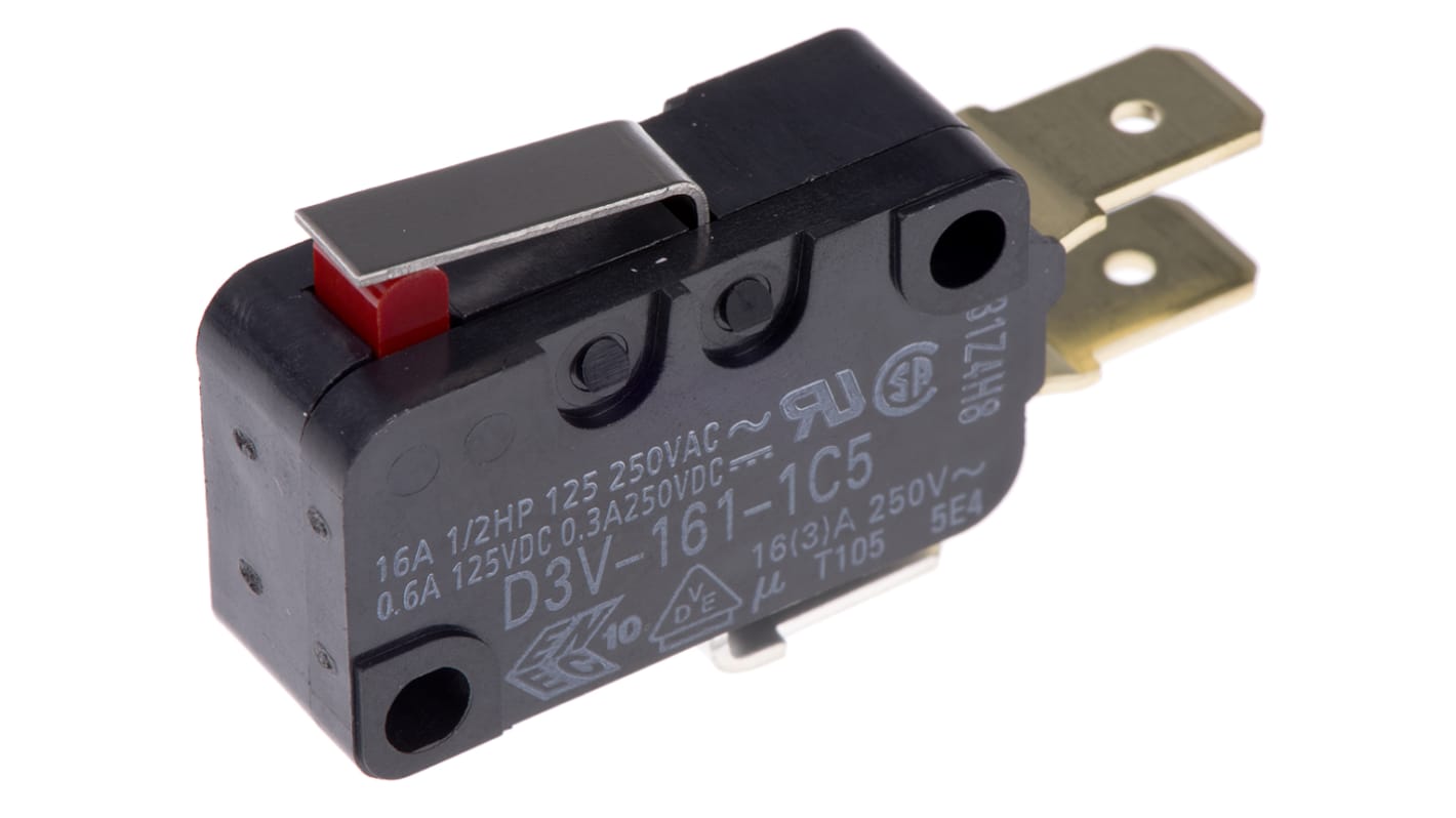 Łącznik Micro z krótką dźwignią Omron SPDT IP40