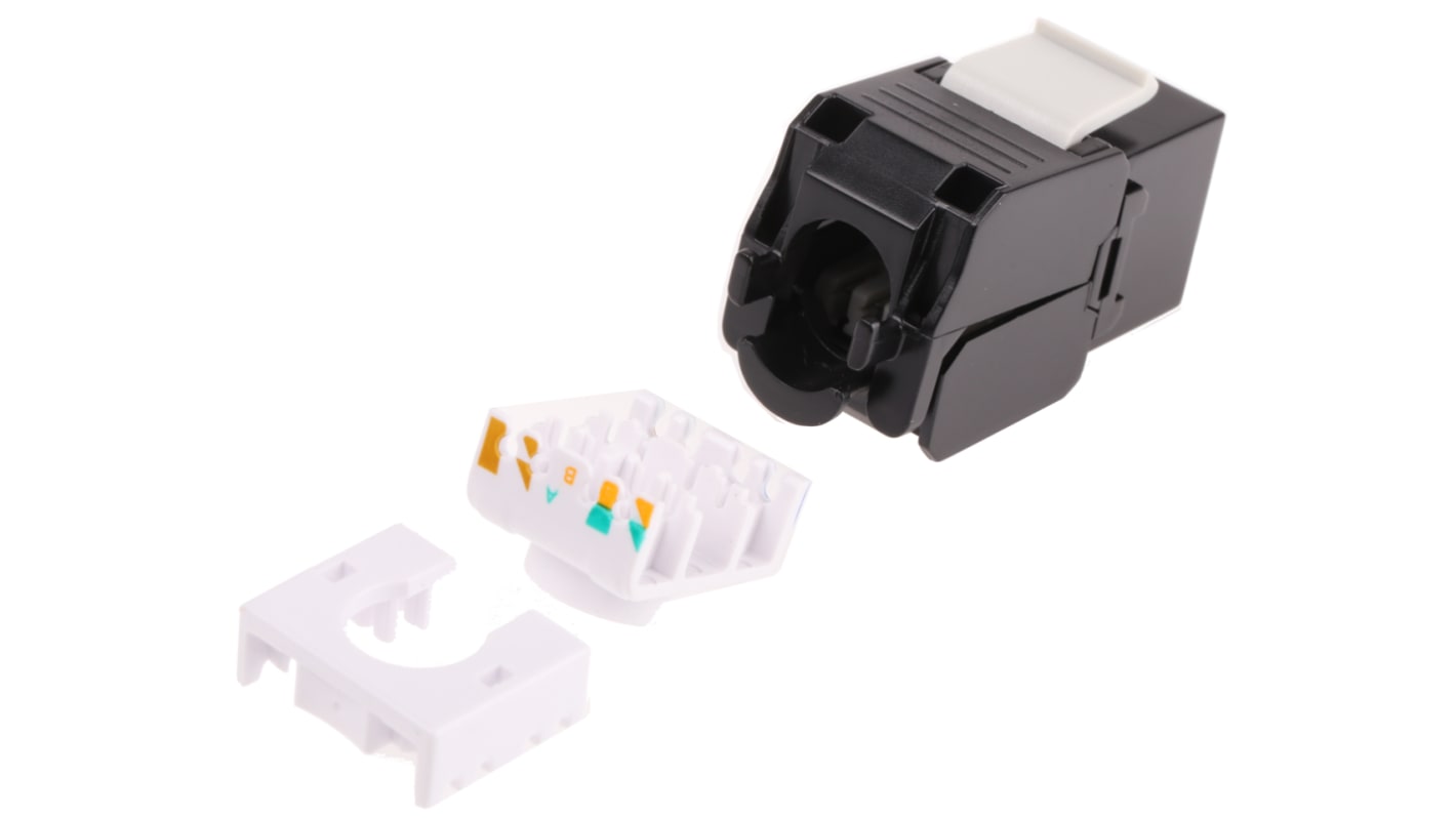 Roline Cat6a RJ45 16 Port Keystone Jack, UTP Shielding