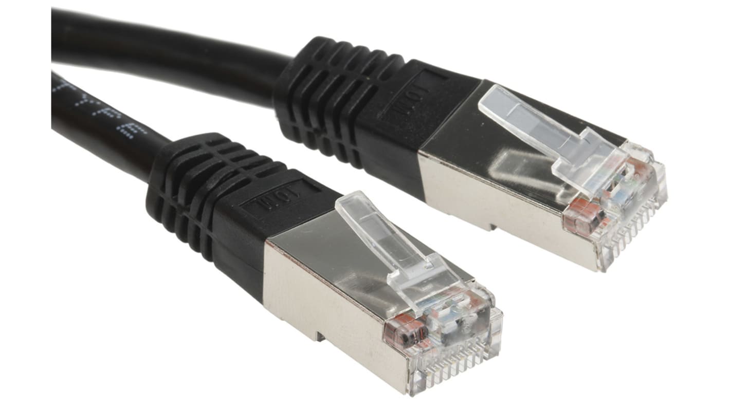 Roline, 10m Cat5e, Black, S/FTP, Terminated