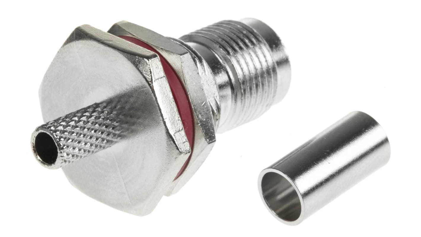 TE Connectivity, Jack Panel Mount TNC Connector, 50Ω, Crimp Termination, Straight Body