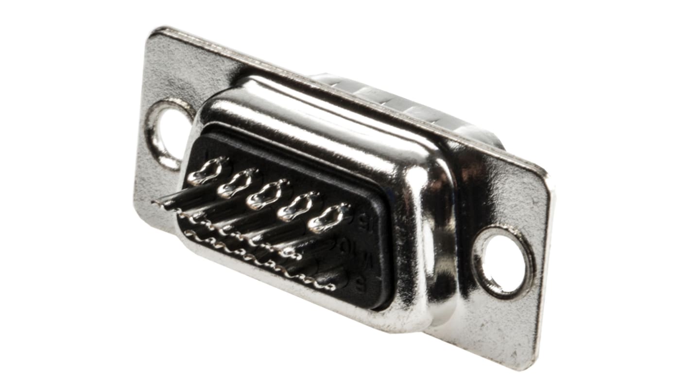 ITT Cannon ZD*A 15 Way Panel Mount D-sub Connector Plug, 2.29mm Pitch