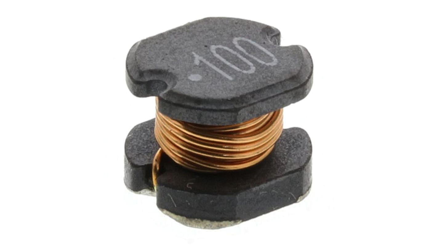 Inductor de montaje en superficie bobinado Wurth, 10 μH, ±20%, núcleo de Ferrita, no apantallado, SRF:26MHZ, 2.2A Idc,