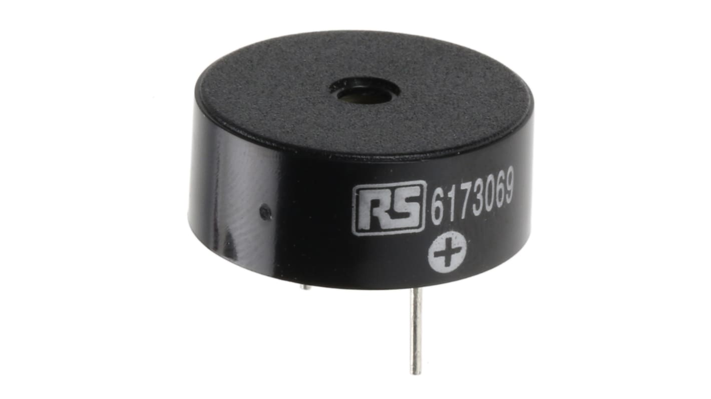 RS PRO 95dB Through Hole Continuous Internal Piezo Buzzer, 23.5 x 9.5mm, 3V dc Min, 20V dc Max