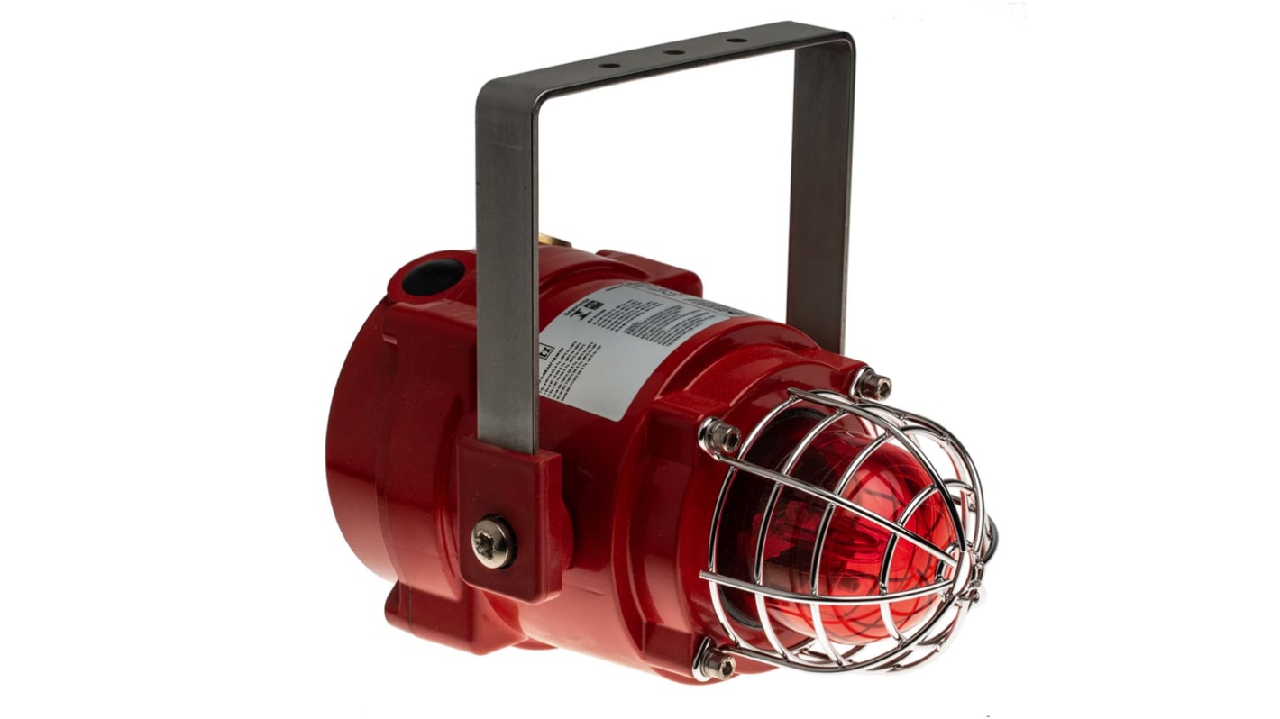 e2s BExBG05 Series Red Strobe Beacon, 115 V ac, Surface Mount, Xenon Bulb, IP67