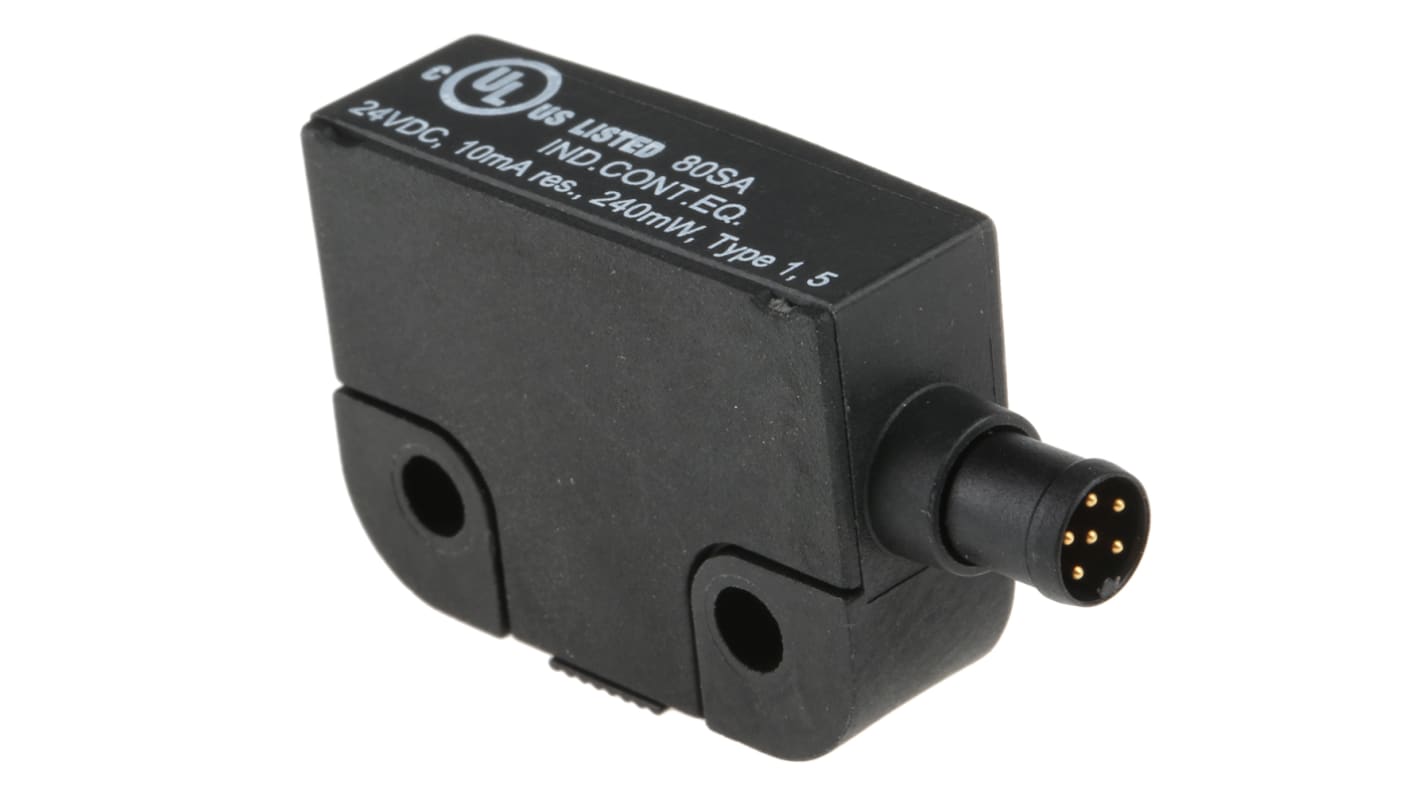 Schmersal BNS260 Series Magnetic Non-Contact Safety Switch, 24V dc, Plastic Housing, NO/NC, M8