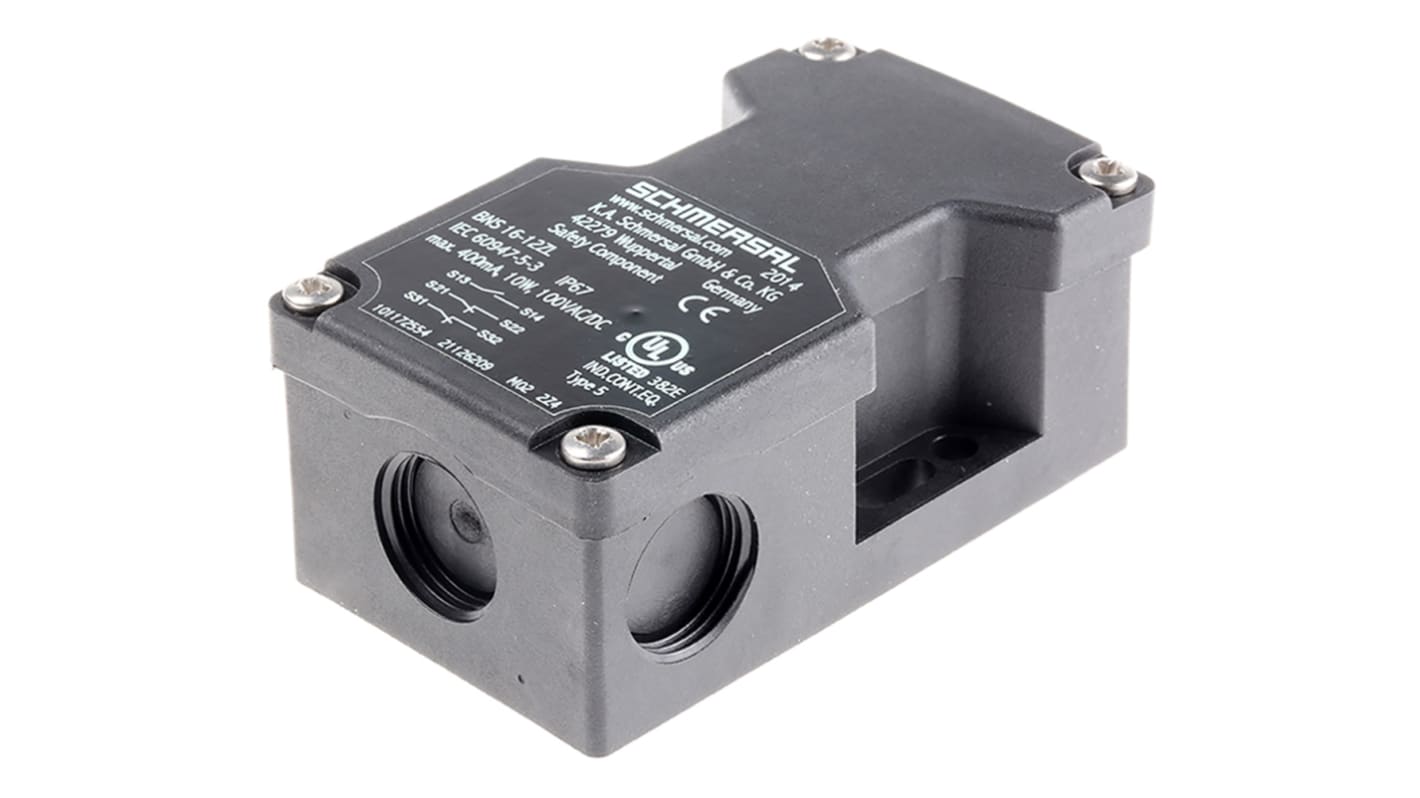 Schmersal BNS16 Series Magnetic Non-Contact Safety Switch, 100V ac/dc, Plastic Housing, M20