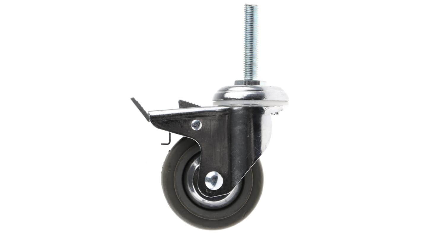 Guitel Hervieu Braked Swivel Castor Wheel, 70kg Capacity, 80mm Wheel