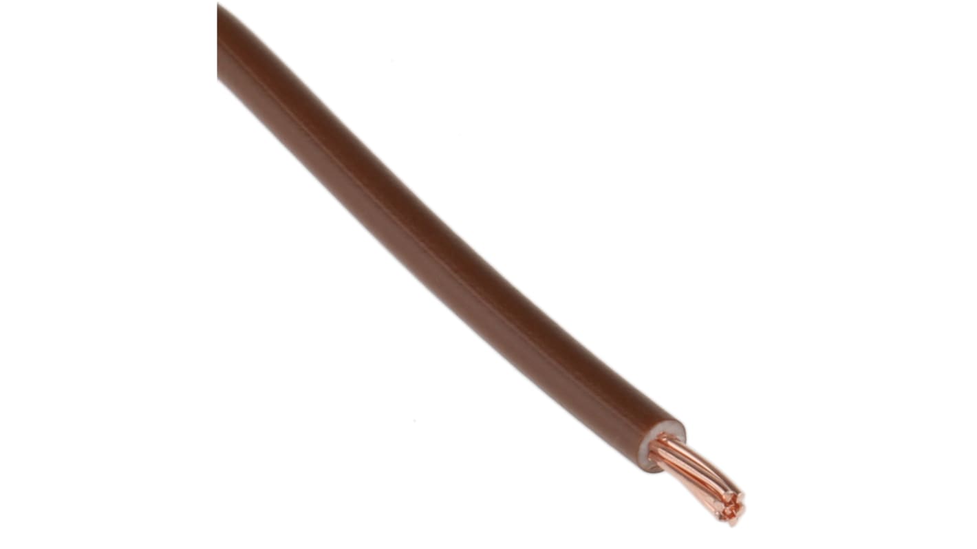 Prysmian 6491X Series Brown 2.5 mm² Hook Up Wire, 7/0.67 mm, 100m, 20145178