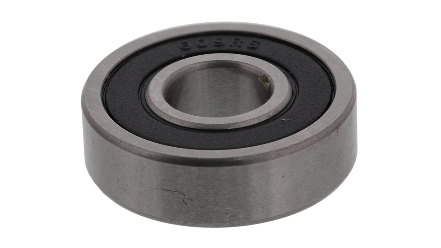 RS PRO Enradet dyb not sporkugleleje Kugleleje, 9mm I.D., 24mm U.D., Løbering bredde: 7mm
