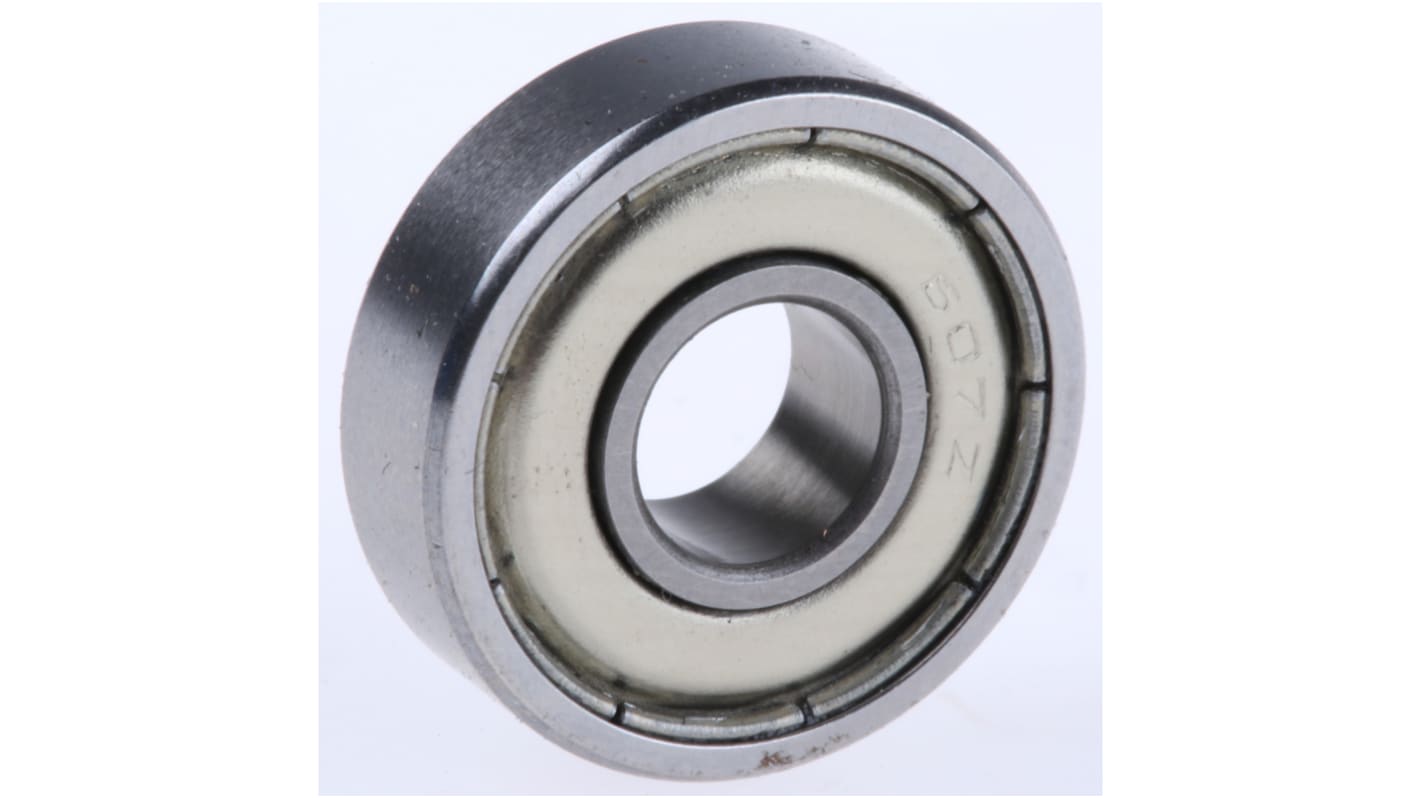 RS PRO 607-2Z Single Row Deep Groove Ball Bearing- Both Sides Shielded 7mm I.D, 19mm O.D