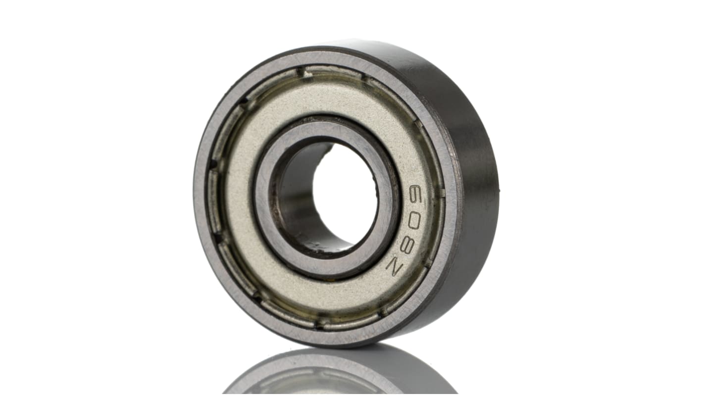 Cuscinetto a sfera Cuscinetti radiali a una corona di sfere RS PRO in Acciaio, Ø int. 8mm, Ø est. 22mm, Largh. guida 7mm