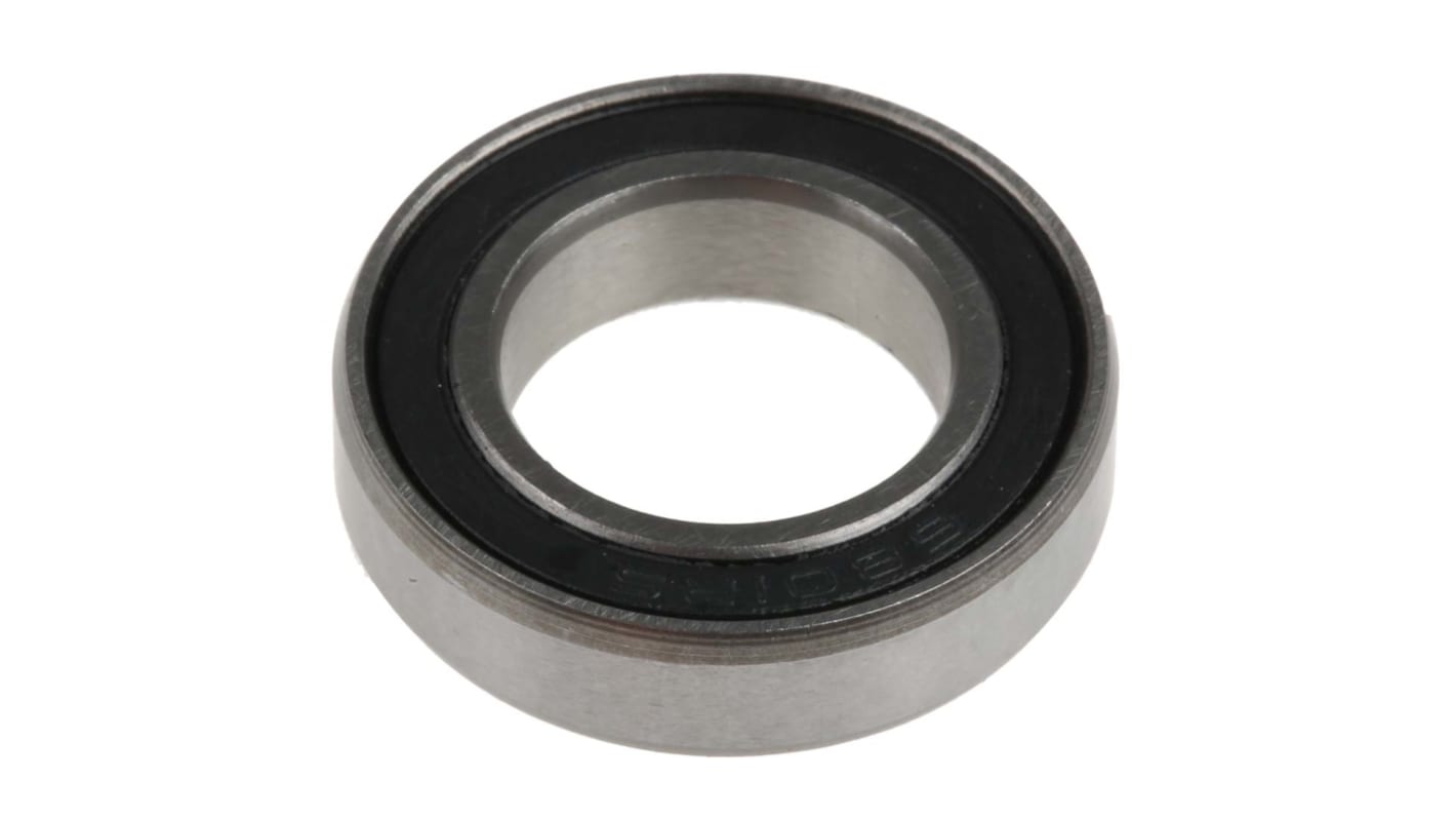 RS PRO 6801-2RS Single Row Deep Groove Ball Bearing- Both Sides Sealed 12mm I.D, 21mm O.D