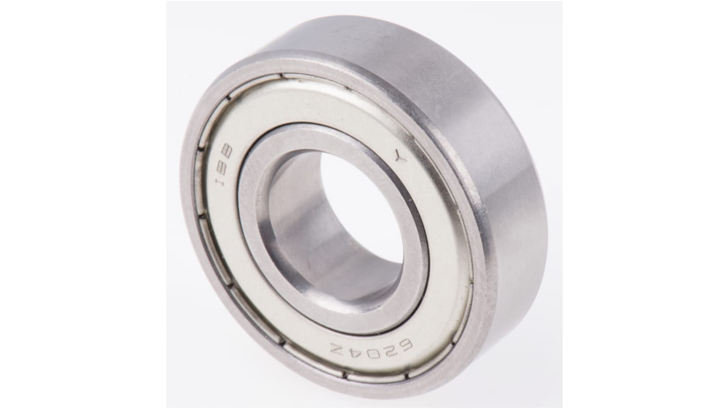 RS PRO 6204-2Z Single Row Deep Groove Ball Bearing- Both Sides Shielded 20mm I.D, 47mm O.D