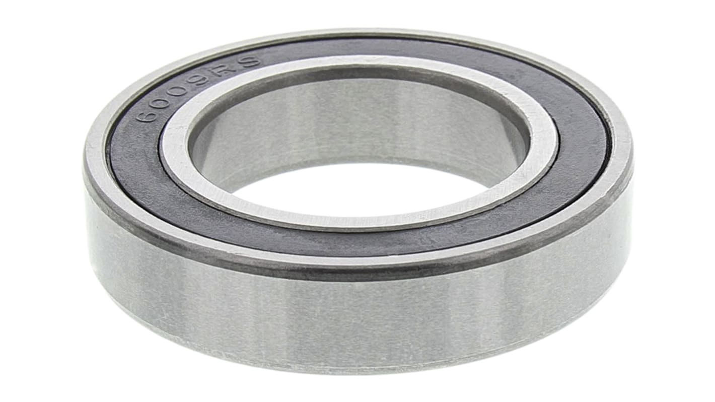 RS PRO 6009-2RS Single Row Deep Groove Ball Bearing- Both Sides Sealed 45mm I.D, 75mm O.D
