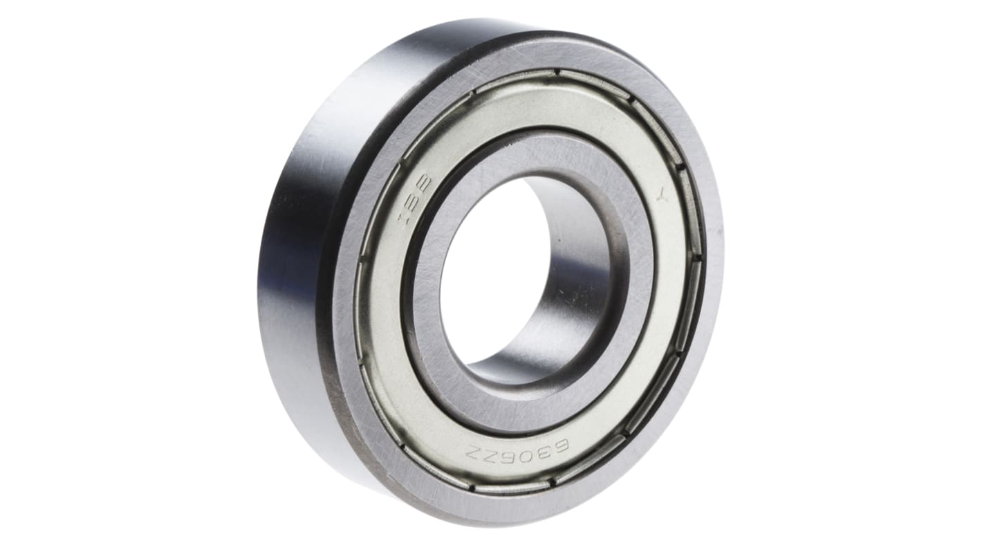 RS PRO 6306-2Z Single Row Deep Groove Ball Bearing- Both Sides Shielded 30mm I.D, 72mm O.D