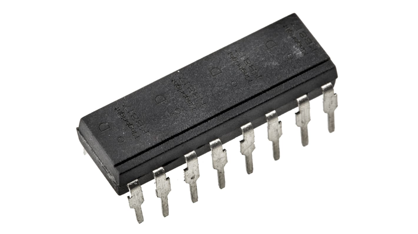 Kingbright, KB847 DC Input Transistor Output Quad Optocoupler, Through Hole, 16-Pin DIP