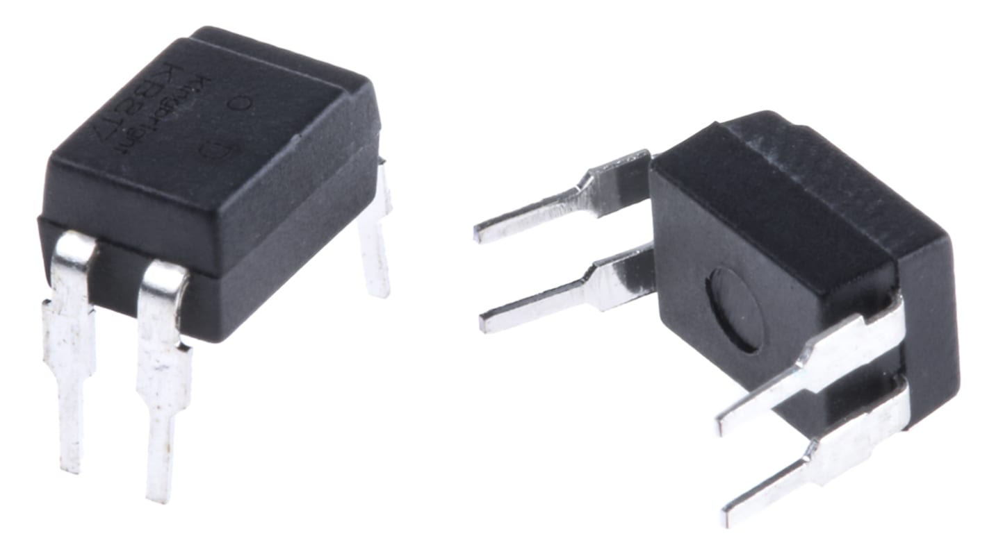 Kingbright,KB817C DC Input Transistor Output Optocoupler, Through-hole, 4-Pin PDIP