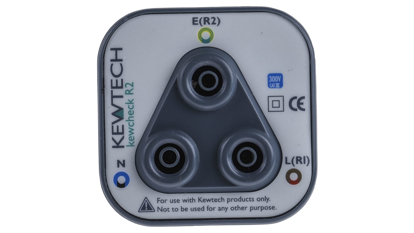 Kewtech Corporation R2 CHECK/RS R2 Socket Adapter, For Use With Continuity Tester, Insulation Tester, Multi-Function