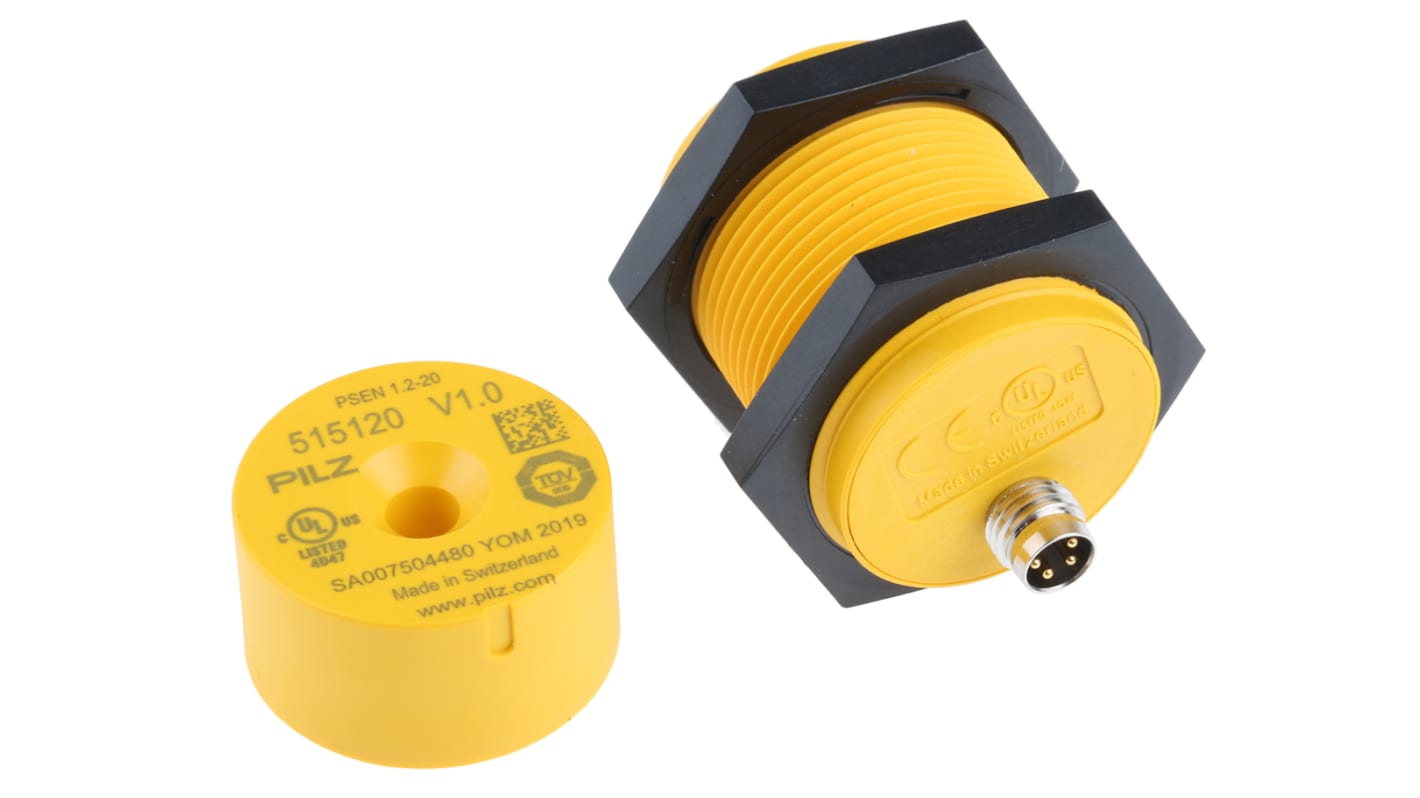 Pilz PSENmag Series Magnetic Non-Contact Safety Switch, 24V dc, Plastic Housing, 2NO, M8