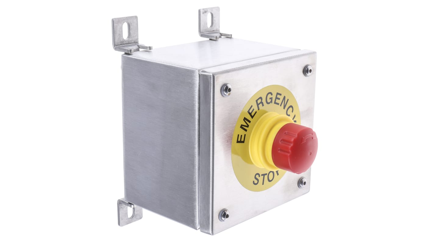 Craig & Derricott EMS Series Twist Release Emergency Stop Push Button, Surface Mount, 1NC, IP65