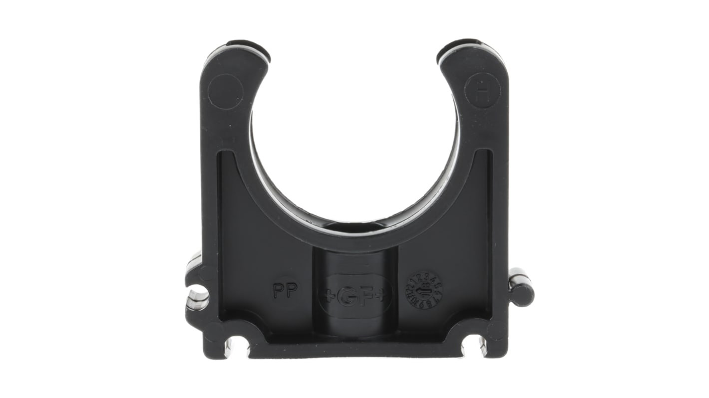 Georg Fischer PP Black Pipe Clamp, 0.63in x 2in x 1.42in, 0.24in