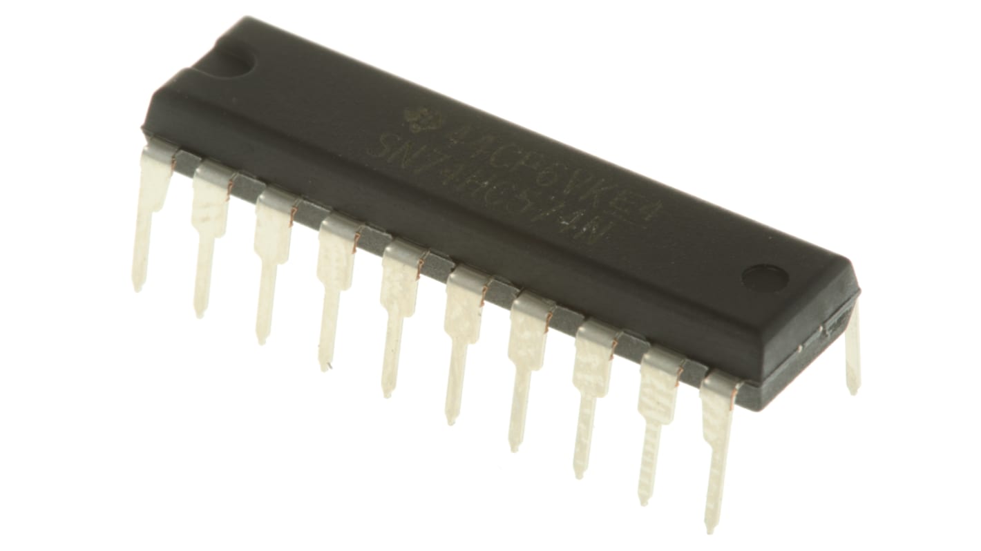 Texas Instruments D型触发器芯片, 上升沿触发, 每片芯8元件, 单端输出, 非反相, 20针, PDIP, 通孔安装