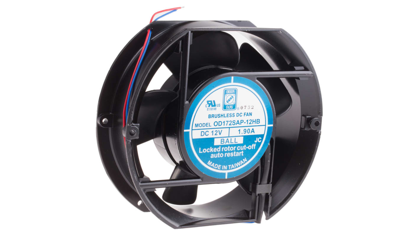 RS PRO 軸流ファン 電源電圧：12 V dc, DC, 172 x 150mm