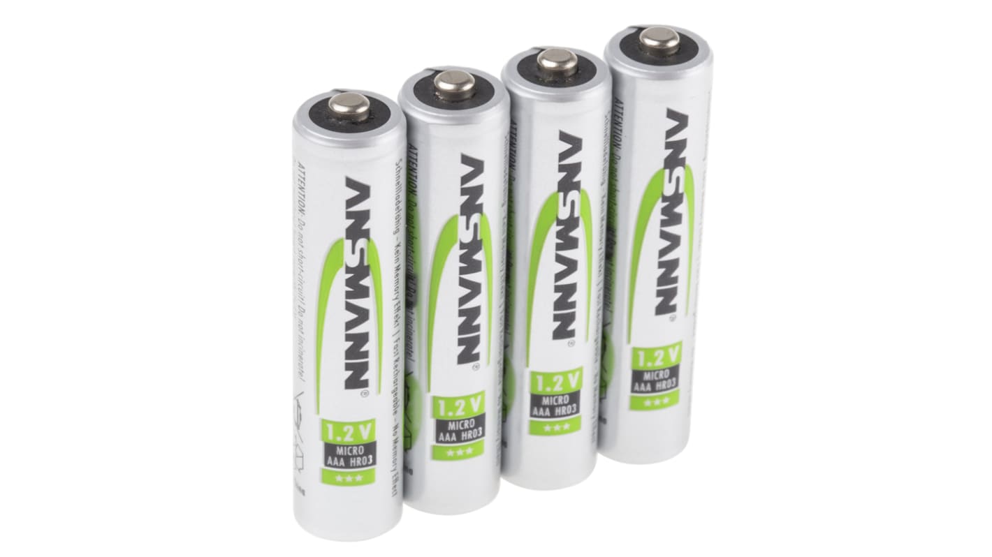 Ansmann MaxE NiMH Rechargeable AAA Battery, 550mAh, 1.2V