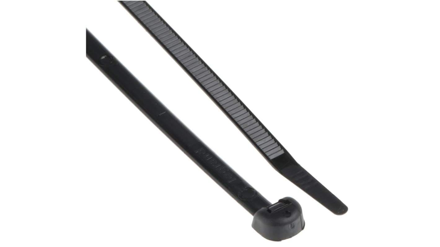 Legrand Cable Tie, 180mm x 4.6 mm, Black Nylon, Pk-100