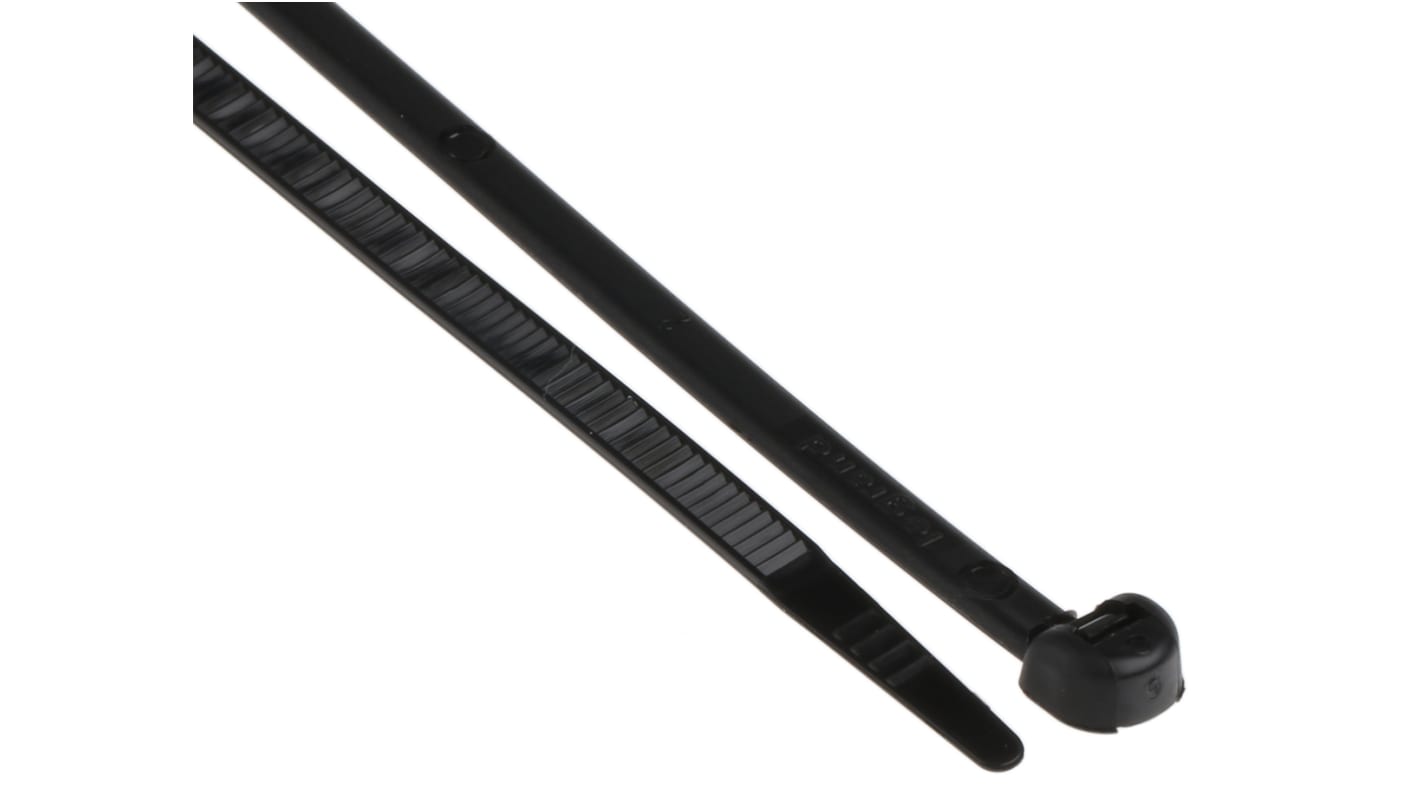 Legrand Cable Tie, 360mm x 4.6 mm, Black Nylon, Pk-100