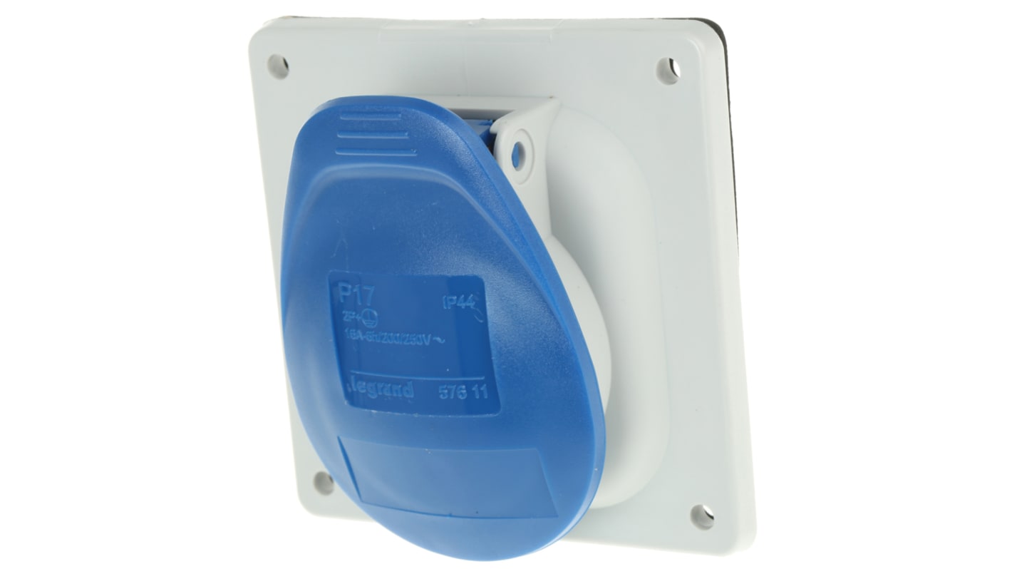 Presa industriale Legrand 16A, Blu, 3 poli, plastica, IP44