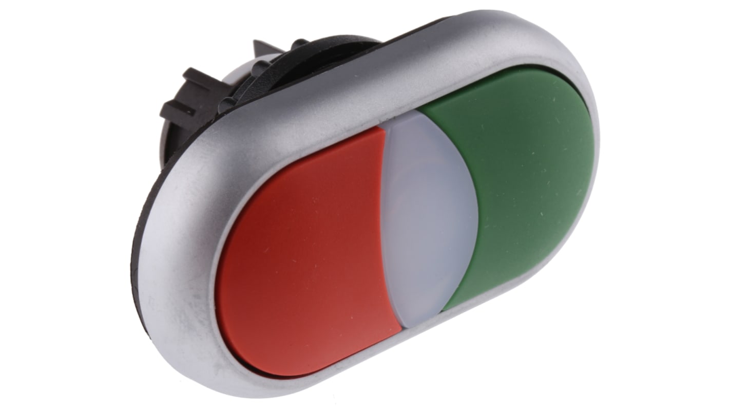 Eaton RMQ Titan M22 Series Green, Red Illuminated Momentary Push Button Head, 22mm Cutout, IP66