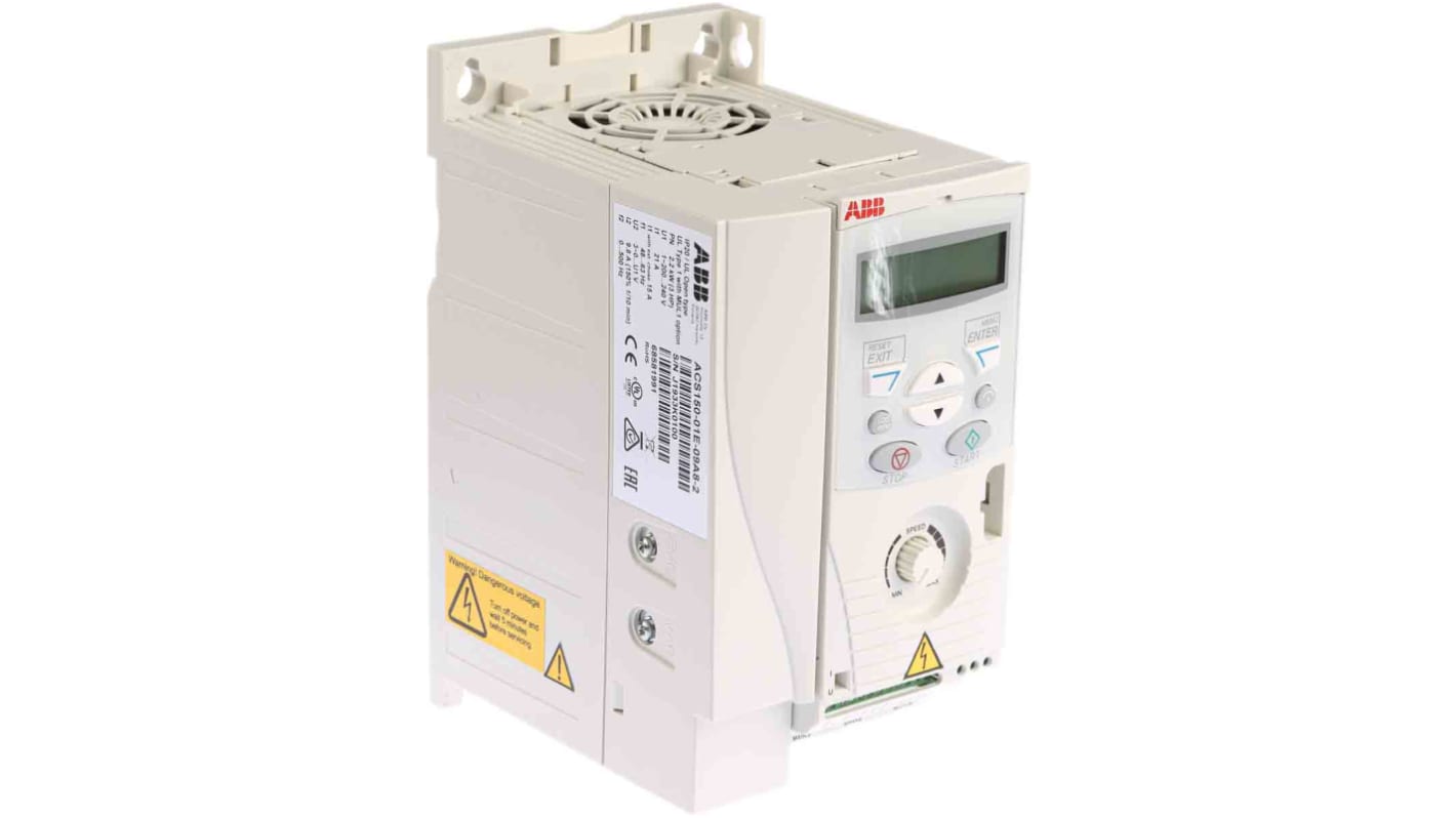 ABB インバータ ACS150, 230 V ac 2.2 kW ACS150-01E-09A8-2 ACモータ