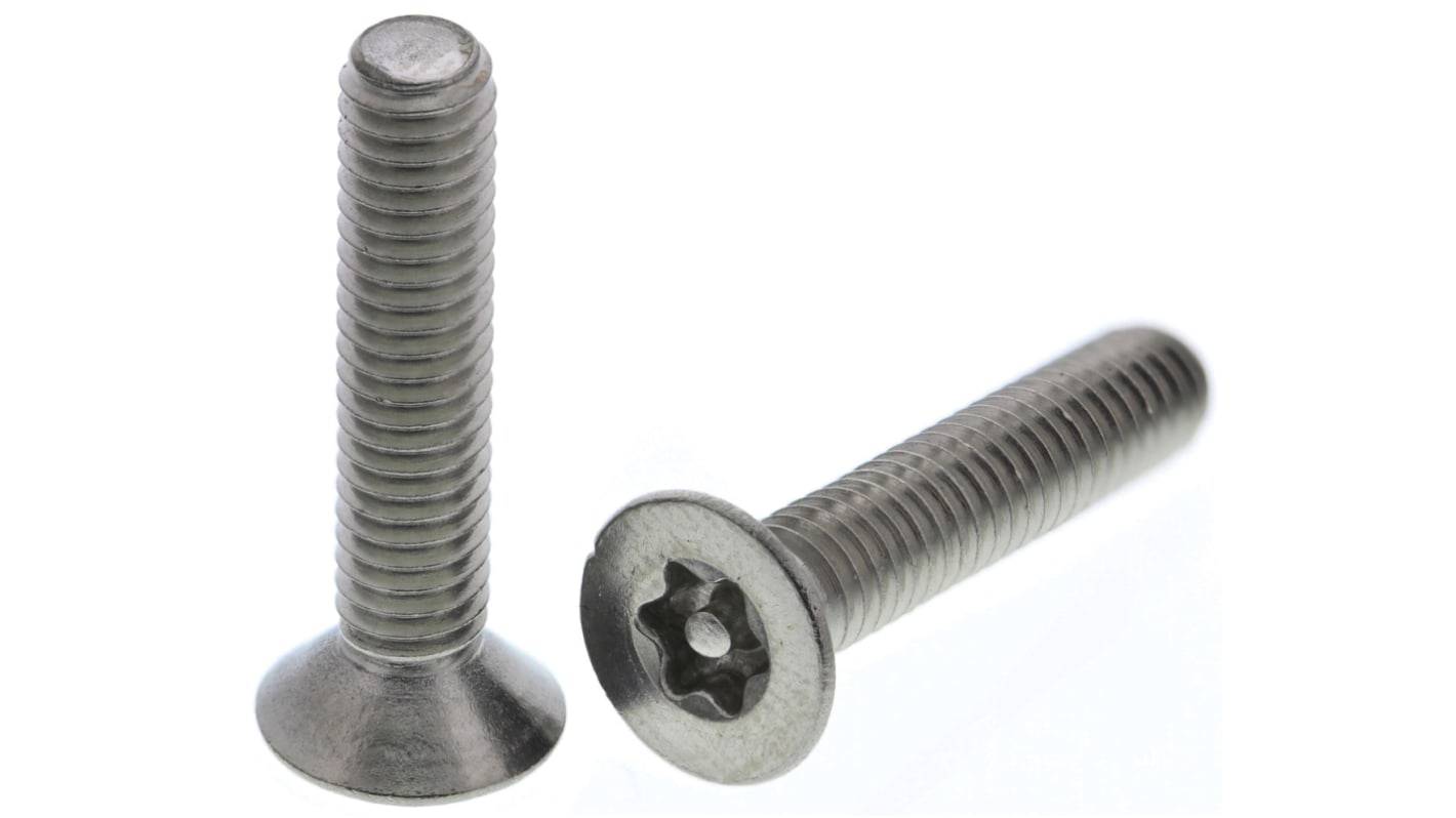 Śruba bezpieczeństwa, M4 x 20mm, materiał: Stal nierdzewna, Zwykłe, RS PRO