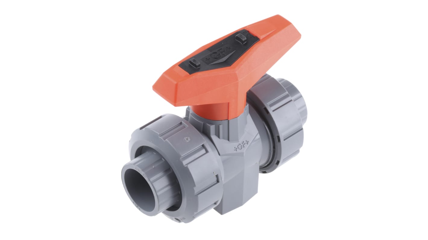 Georg Fischer Plastic 2 Way, High Pressure Ball Valve, BSPP, 1/2in