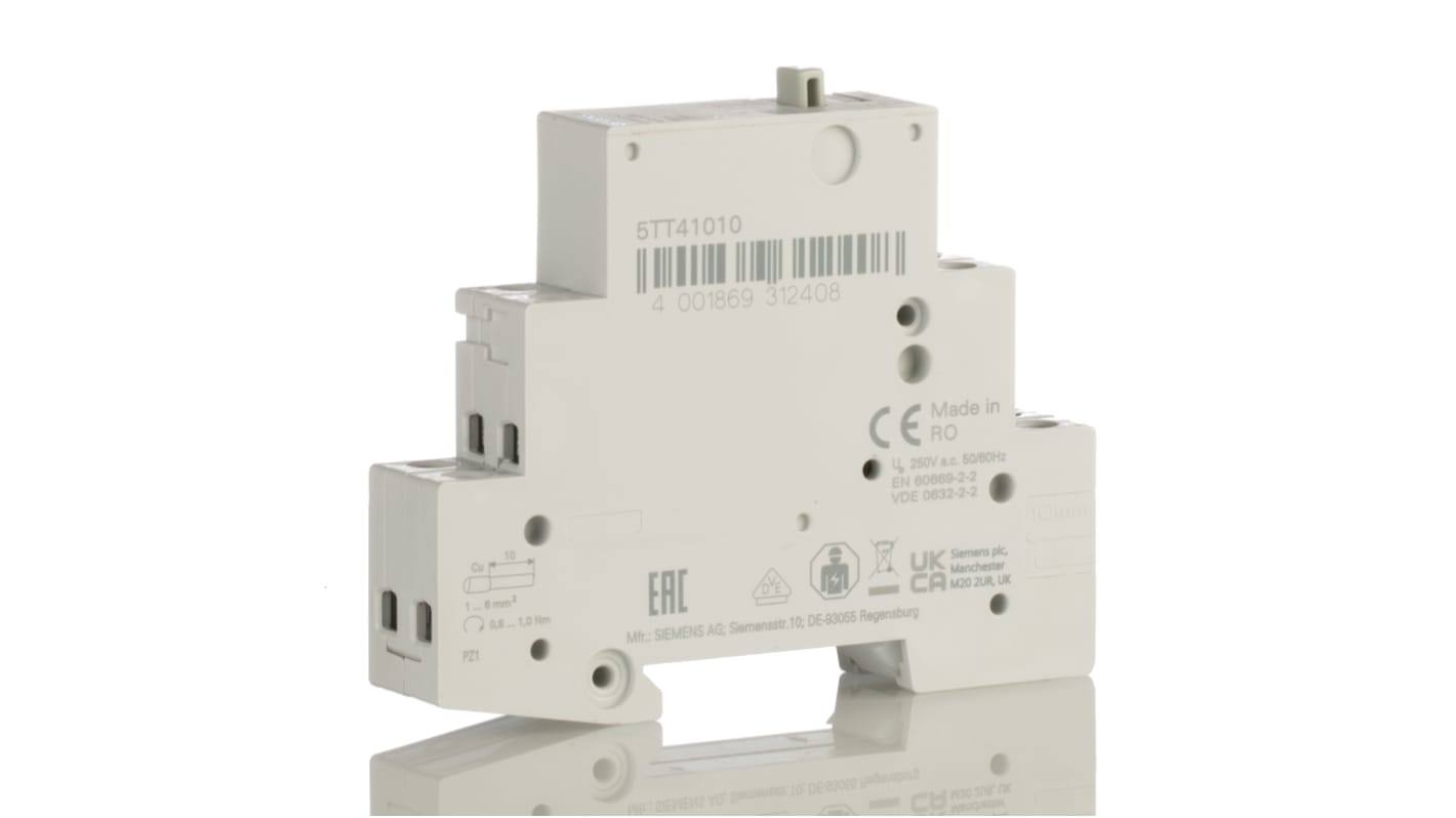 Siemens SENTRON 5TT4 Geräteschutzschalter Auslösekreis, 230V ac / 16A