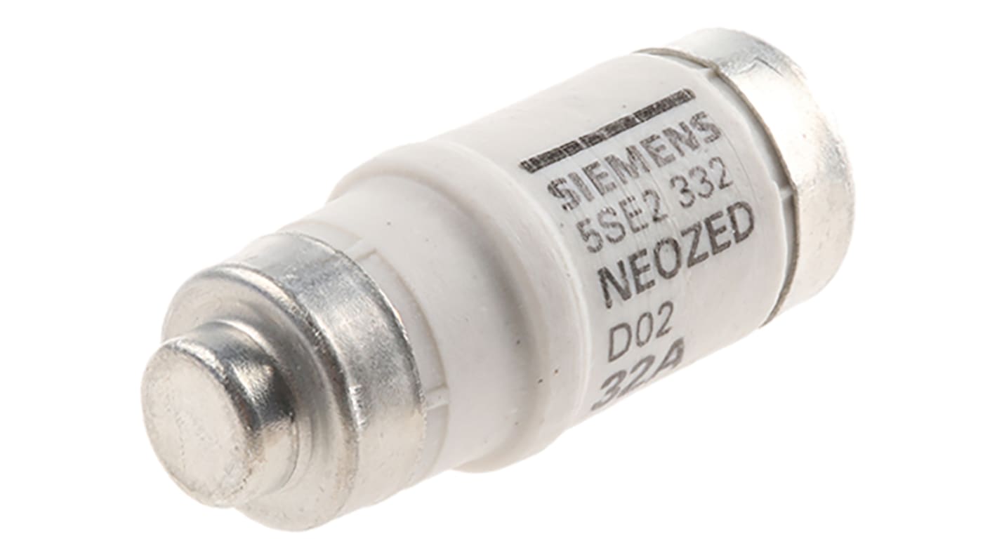 Siemens NEOZED-Sicherung, Typ D02, Anwendungsbereich gG, 32A, 400V ac, 50 kA @ 400 V ac, 8 kA @ 250 V dc