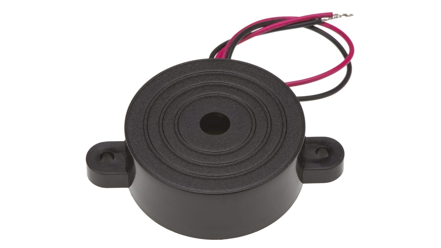RS PRO 92dB Panel Mount Continuous Internal Buzzer, 14.8 (Dia.) x 16mm, 3V dc Min, 20V dc Max