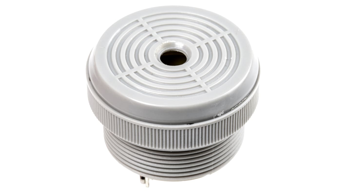 RS PRO 92dB Panel Mount Continuous, Fast Pulse Internal Buzzer, 36.5 (Dia.) x 23.5mm, 6V dc Min, 28V dc Max