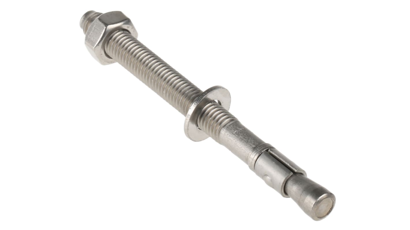 RS PRO Stainless Steel Bolt Anchor M8 x 95mm, 8mm Fixing Hole