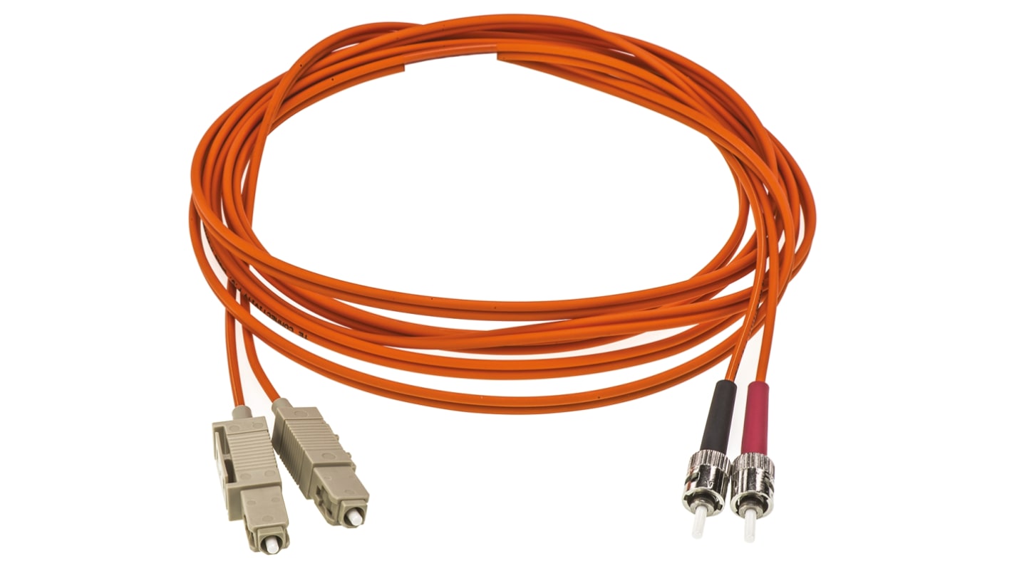 COMMSCOPE OM1 Multi Mode OM1 Fibre Optic Cable Assembly, 62.5/125μm, Orange, 3m
