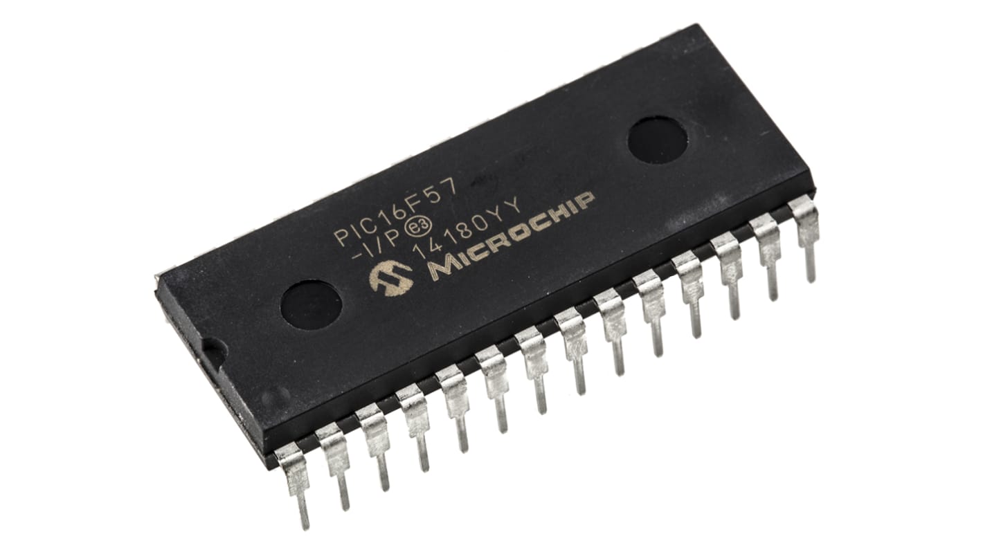 Microchipマイコン, PIC, 20MHz, 2048, フラッシュ, 28-Pin PDIP