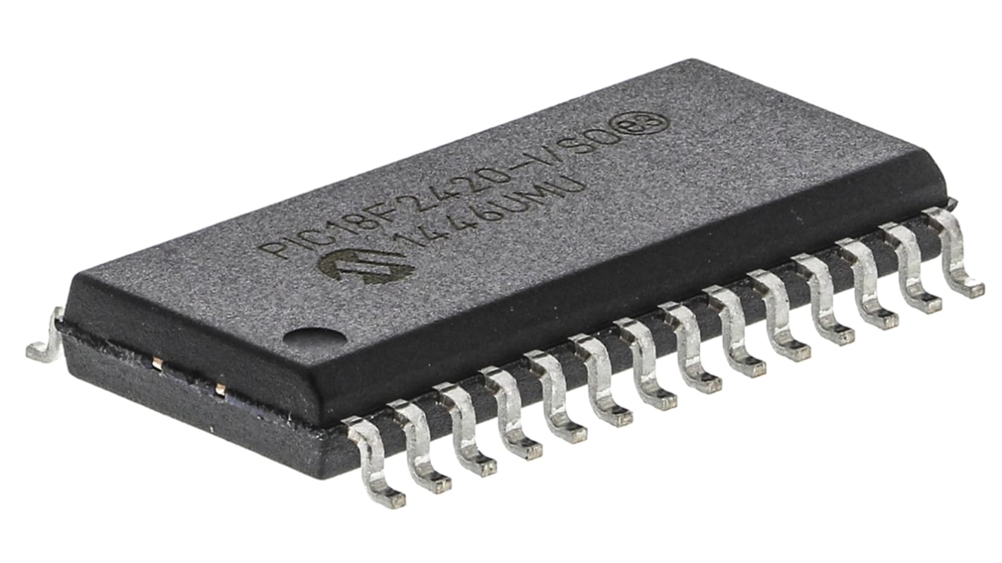 Microchip PIC18F系列单片机, PIC内核, 28针, SOIC封装, 0CAN通道