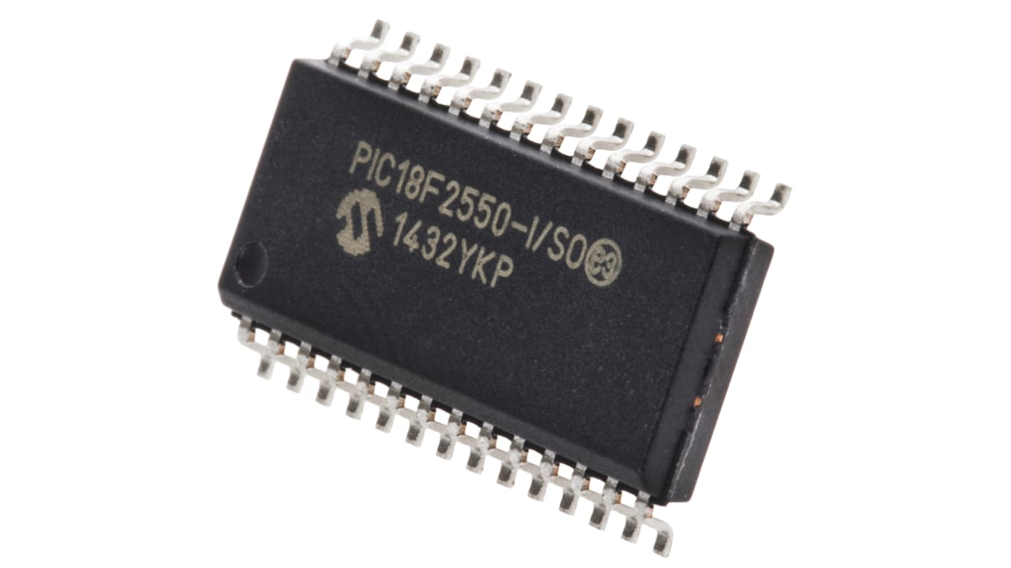 Microchip マイコン, PIC, 48MHz, 32 kB、256 B, フラッシュ, 28-Pin SOIC