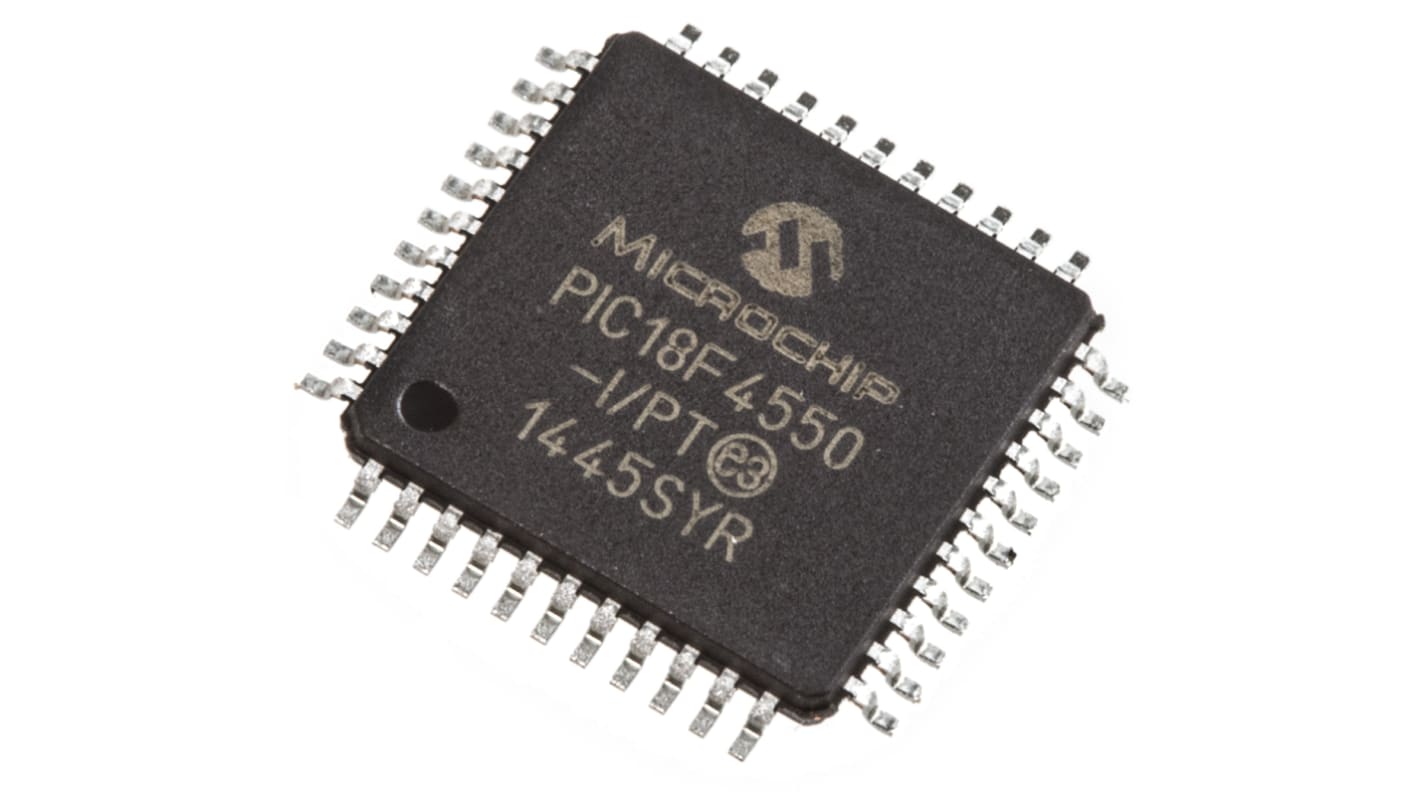 Microchip マイコン, PIC, 48MHz, 32 kB、256 B, フラッシュ, 44-Pin TQFP