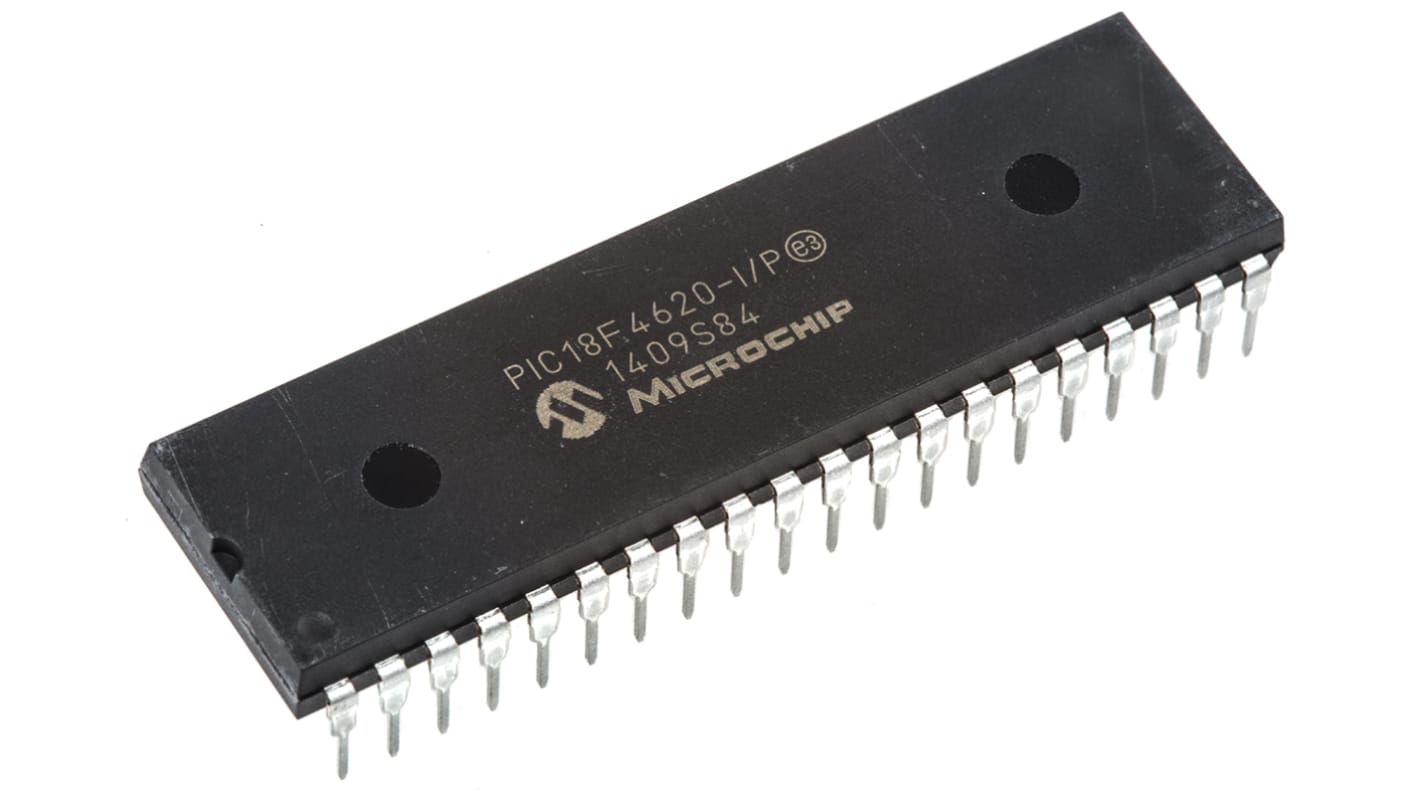 Microchip マイコン, PIC, 40MHz, 1.024 kB, 64 kB, フラッシュ, 40-Pin PDIP