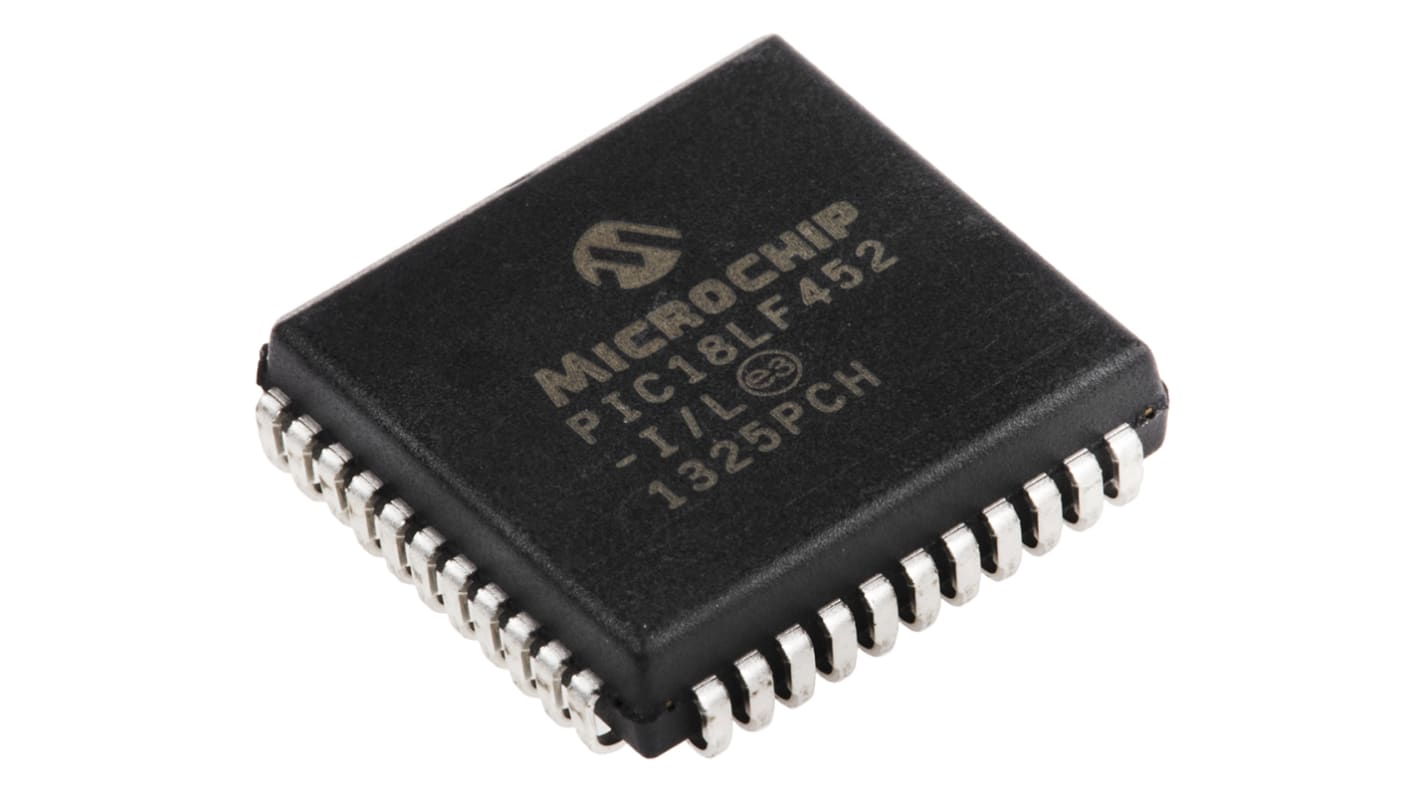 Microchip PIC18F单片机, PIC内核, 44针, PLCC, 最大40MHz, 32 kB 闪存, 1.536 kB RAM