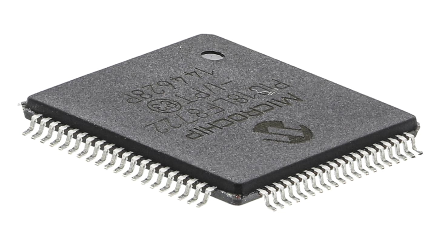Microchip PIC18F系列单片机, PIC内核, 80针, TQFP封装, 0CAN通道