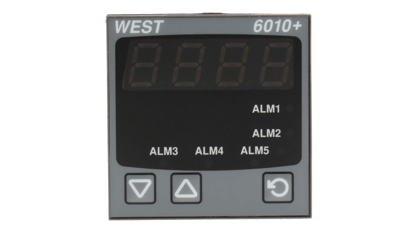 West Instruments 6010 LED Digital Panel Multi-Function Meter for RTD, Thermocouples, 45mm x 45mm