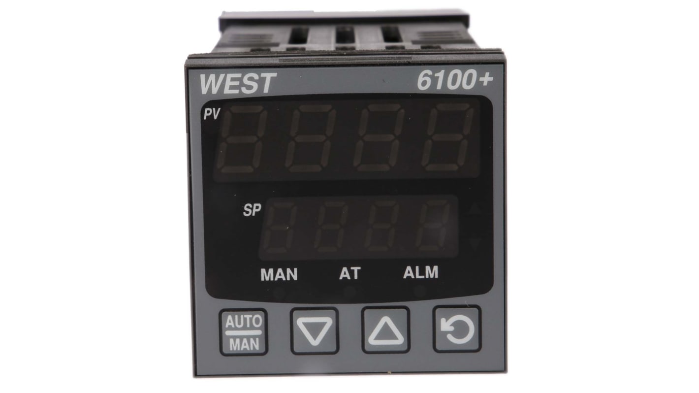 Rs-Online Termoregolatori PID West Instruments P6100 100 V c.a. 240 V c.a. 48 x 48 (1/16 DIN)mm 1 uscita SSR